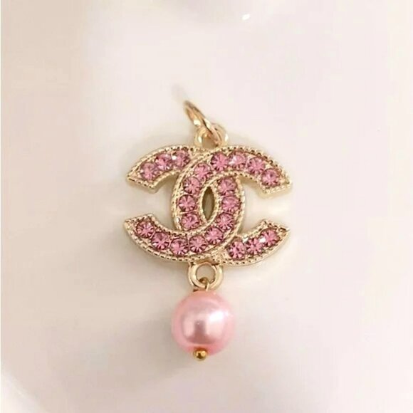 Other - Chanel gold & pink zipper pull charm